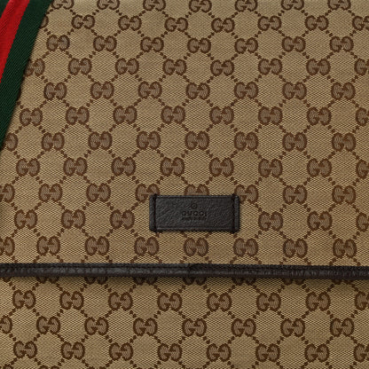 Gucci Monogram Web Medium Flap Messenger Beige Dark Brown 8 of 16