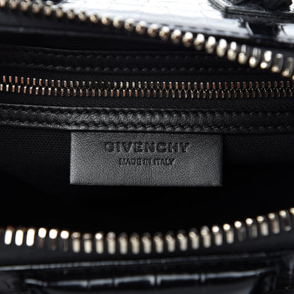 Givenchy Calfskin Crocodile Embossed Mini Antigona Black 8 of 9