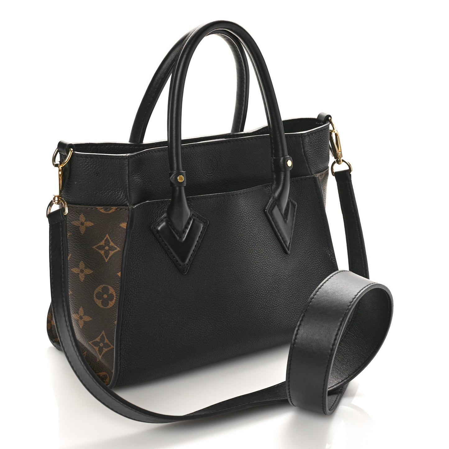 Calfskin Monogram On My Side PM Black
