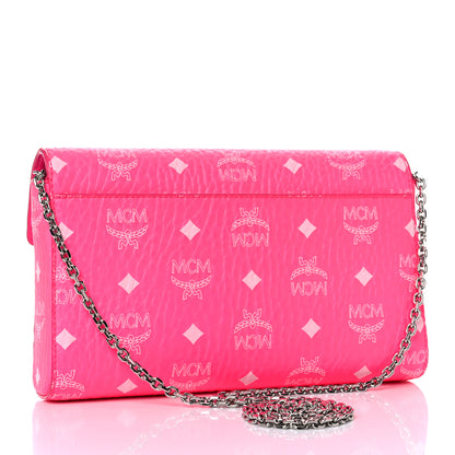 MCM Visetos Monogram Medium Millie Crossbody Bag Neon Pink 2 of 10