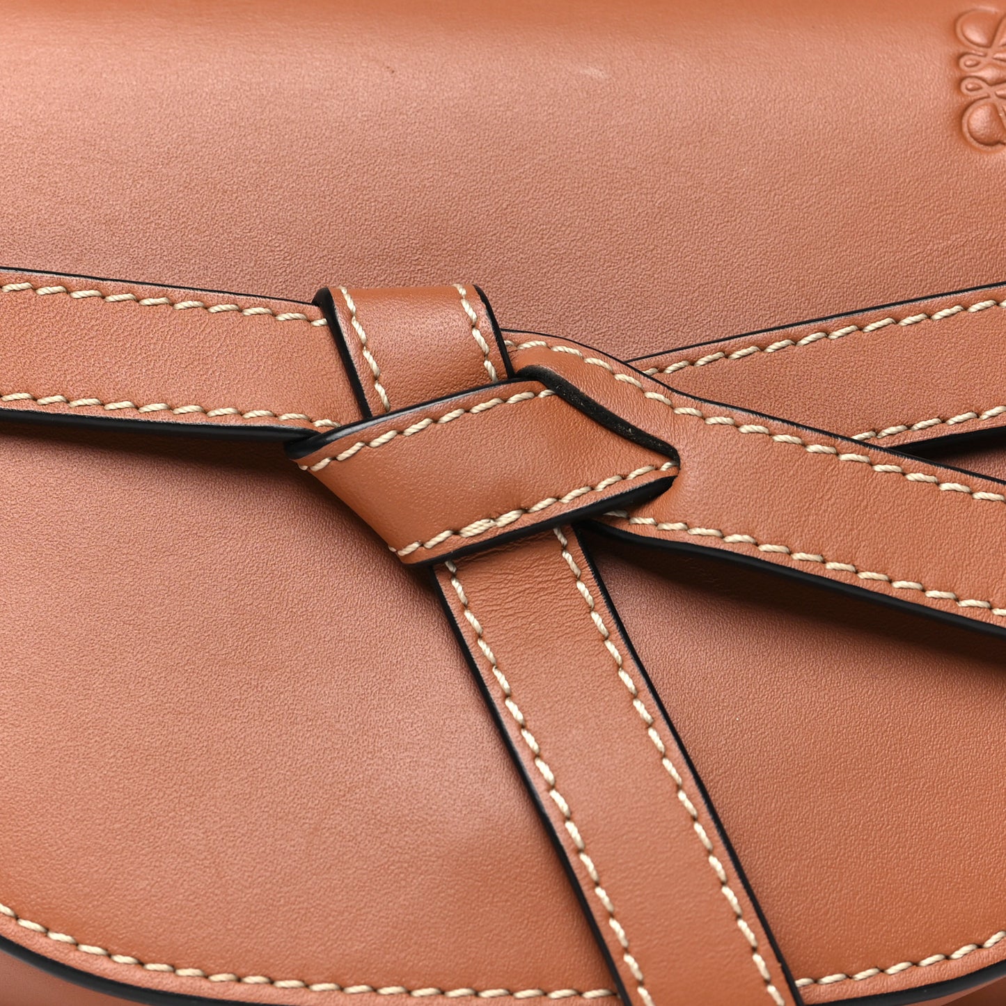 Calfskin Mini Gate Crossbody Bag  Rust