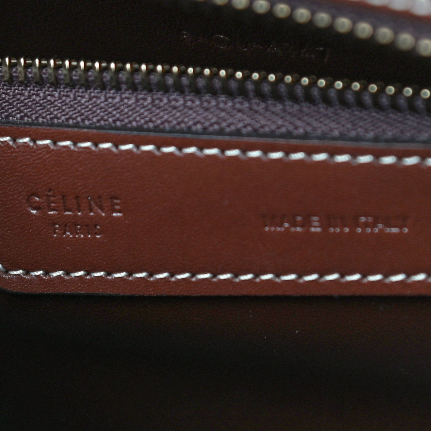 Celine Satinated Natural Calfskin Micro Luggage Dark Brown 6 of 9