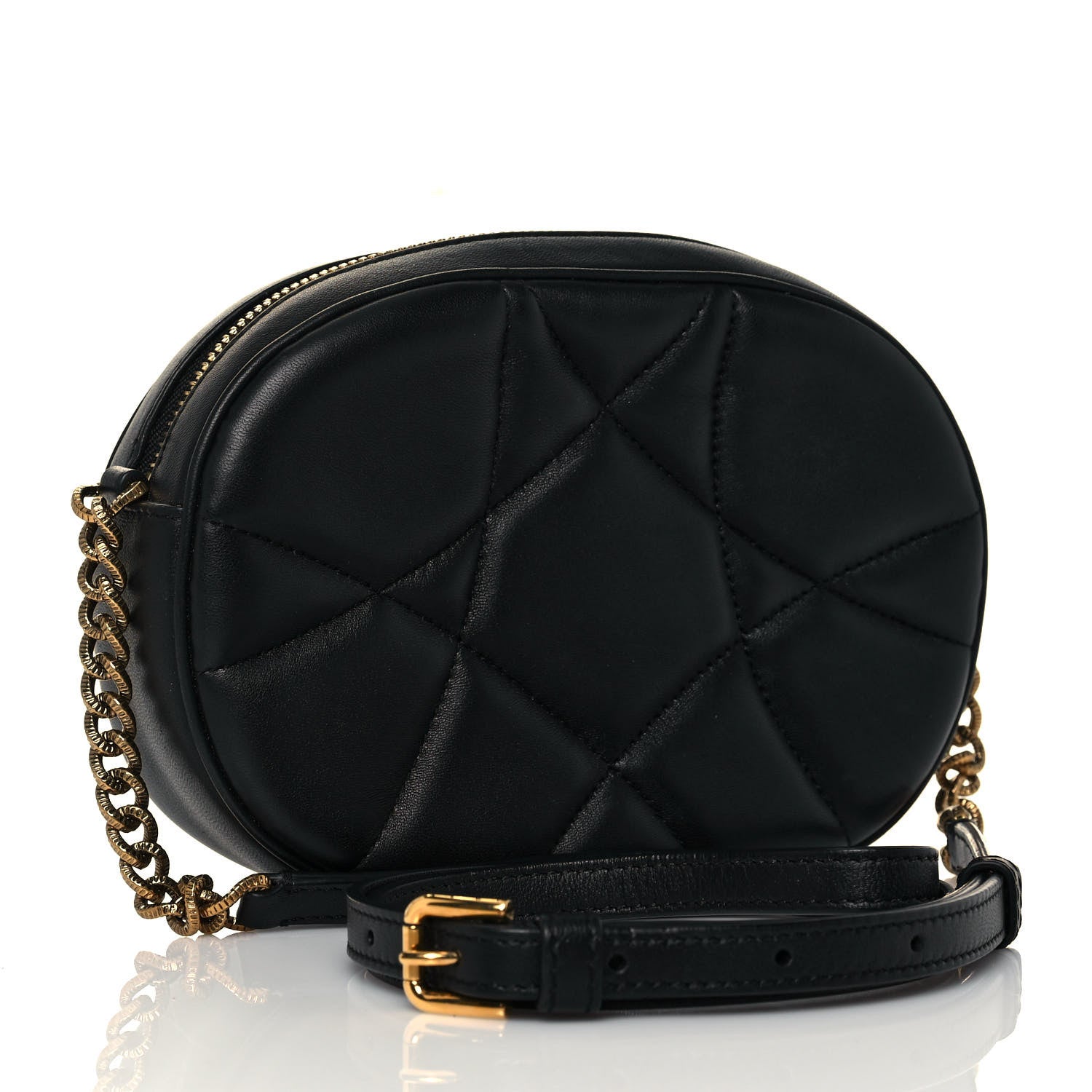 Dolce & Gabbana Smooth Calfskin Mini Devotion Camera Bag Black 3 of 13