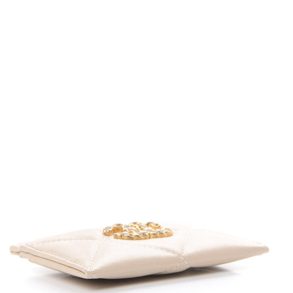 Chanel Goatskin Quilted 19 Card Holder Beige 3 of 7