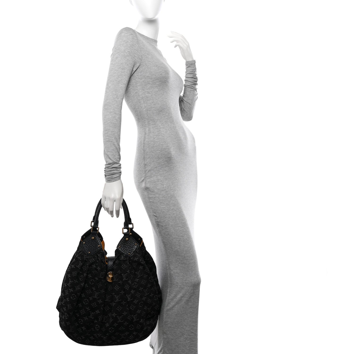 Louis Vuitton Denim Mahina XL Black 2 of 12