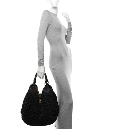 Louis Vuitton Denim Mahina XL Black 2 of 12