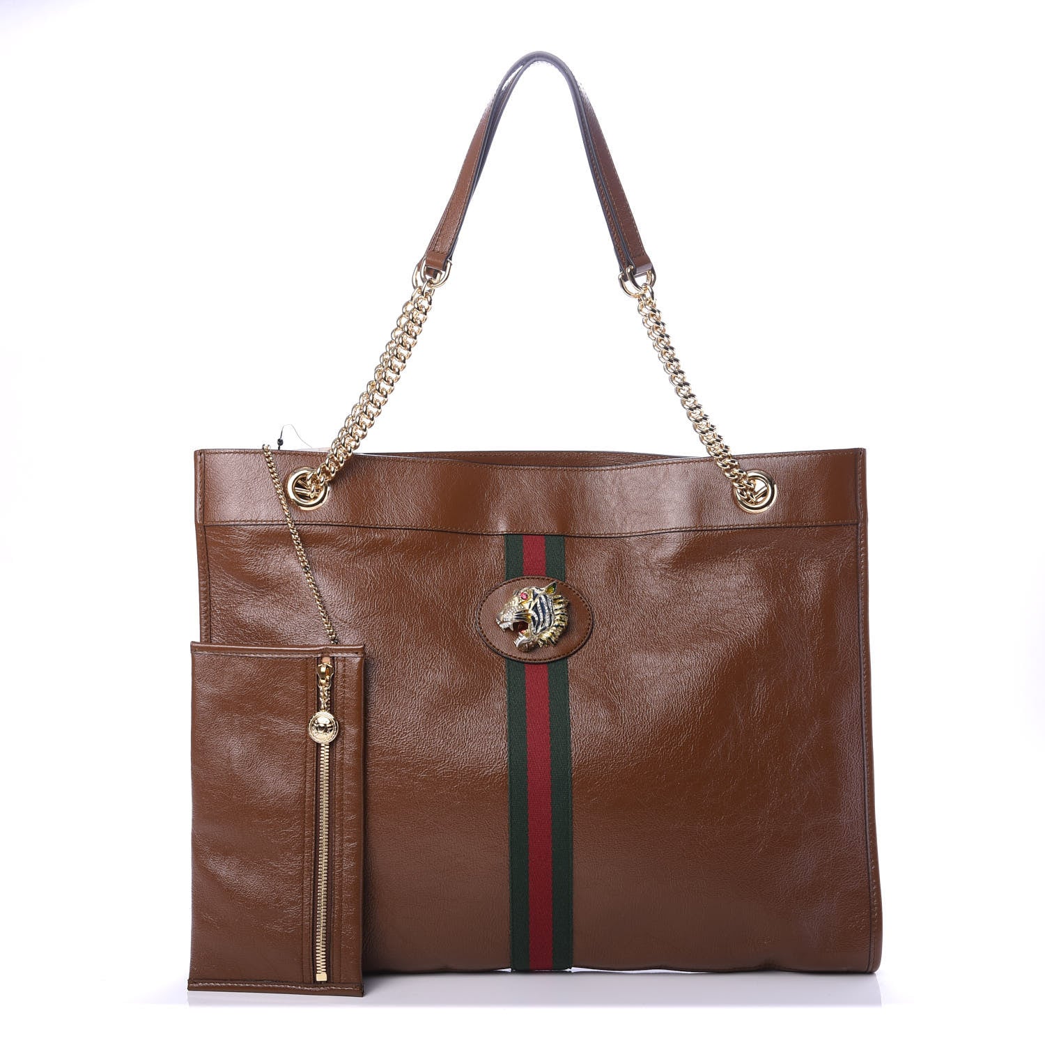Gucci Calfskin Large Rajah Chain Tote Cuir 1 of 11