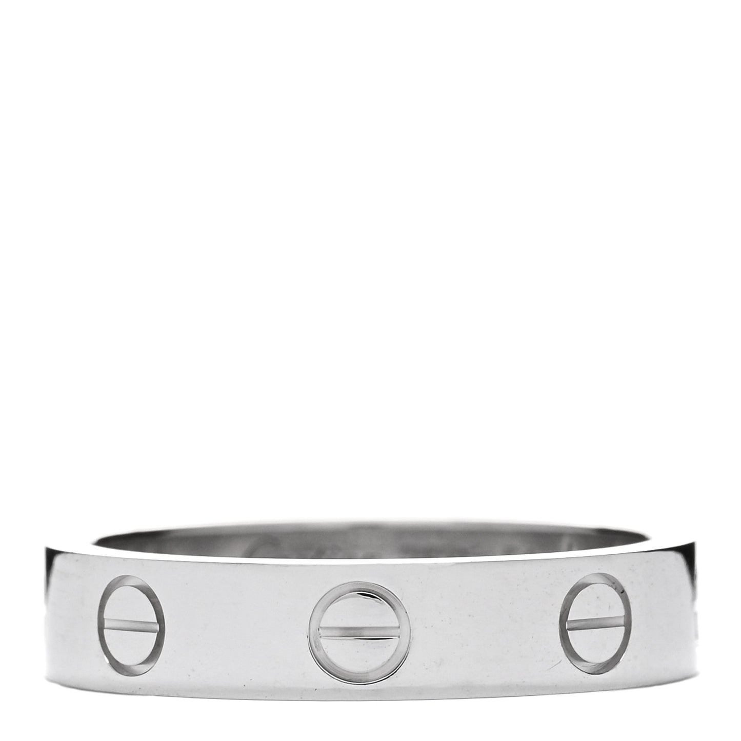 18K White Gold Diamond 4mm LOVE Wedding Band Ring 51 5.75