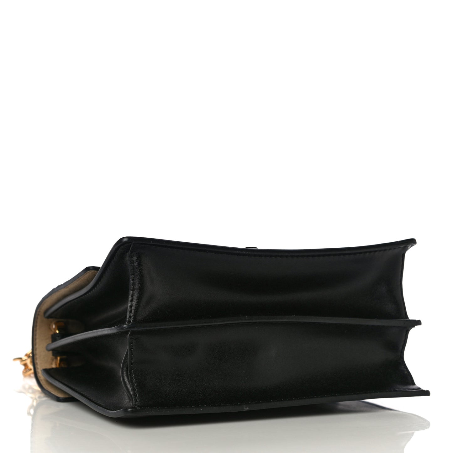 Vitello Liberty Bi-Color FF 1974 Embossed Small Kan I Shoulder Bag Black Maya