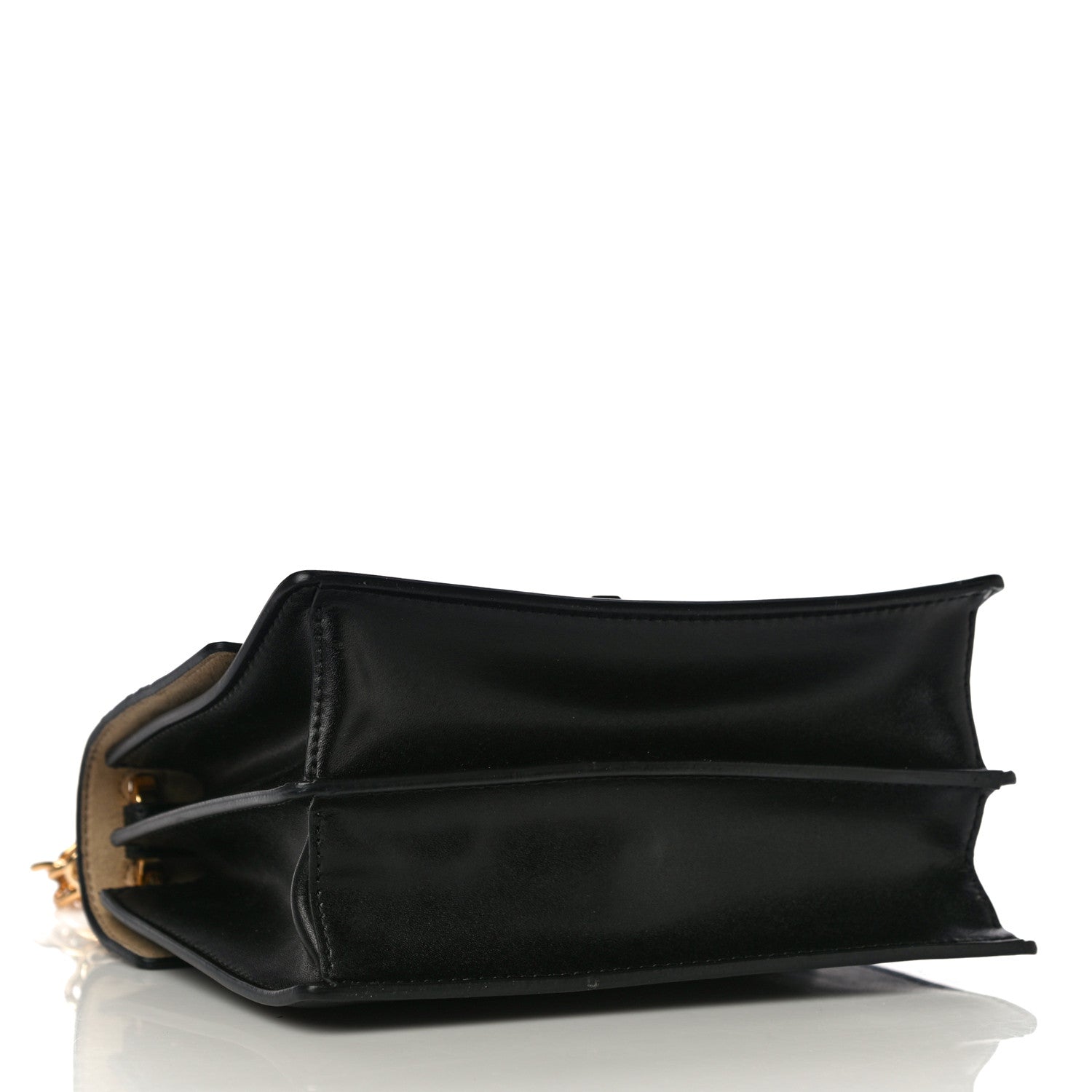 Fendi Vitello Liberty Bi-Color FF 1974 Embossed Small Kan I Shoulder Bag Black Maya 4 of 12