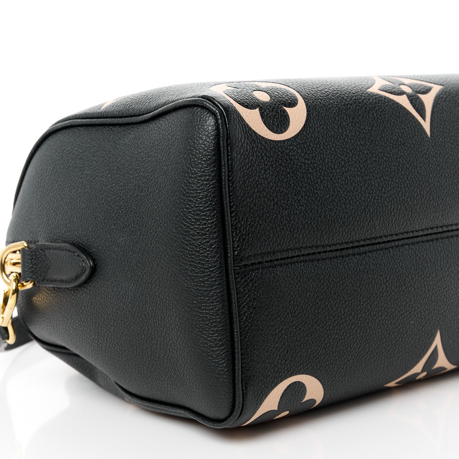 Louis Vuitton Empreinte Monogram Giant Speedy Bandouliere 25 Black Beige 12 of 13