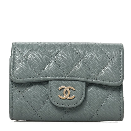 Chanel Caviar Quilted Classic 4 Key Holder Wallet Grey 1 of 7