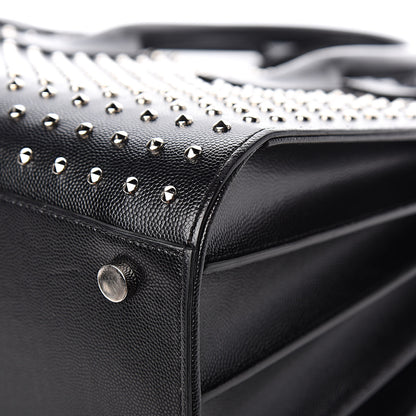 Saint Laurent Grain De Poudre Studded Small Sac De Jour Black 14 of 15