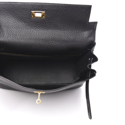 Hermes Togo Kelly Retourne 32 Black 4 of 9