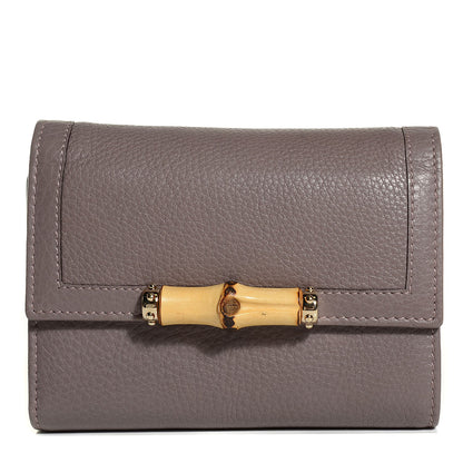 Gucci Calfskin Bamboo Medium Wallet Mauve 1 of 14