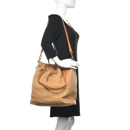 Prada Goatskin Drawstring Bucket Bag Miele 2 of 11
