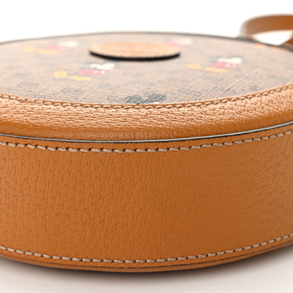 Gucci X DISNEY Mini Vintage GG Supreme Monogram Mickey Mouse Round Shoulder Bag Beige Vintage Sun Oil 10 of 11