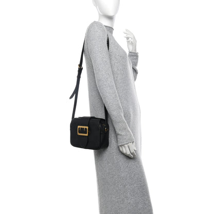 Burberry Soft Grain Calfskin Small Buckle Zip Bag Black 2 of 14