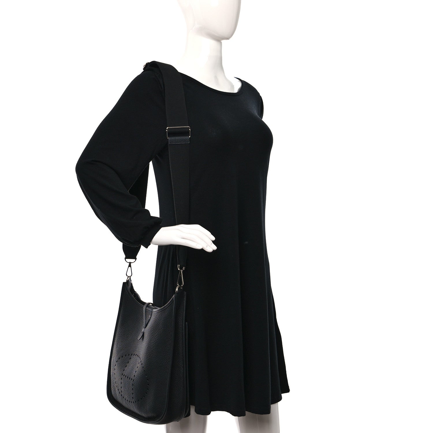 Hermes Taurillon Clemence Evelyne III PM Black 2 of 9