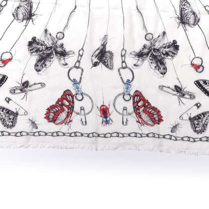 Alexander McQueen Silk Chiffon Butterfly Scarf White 4 of 5