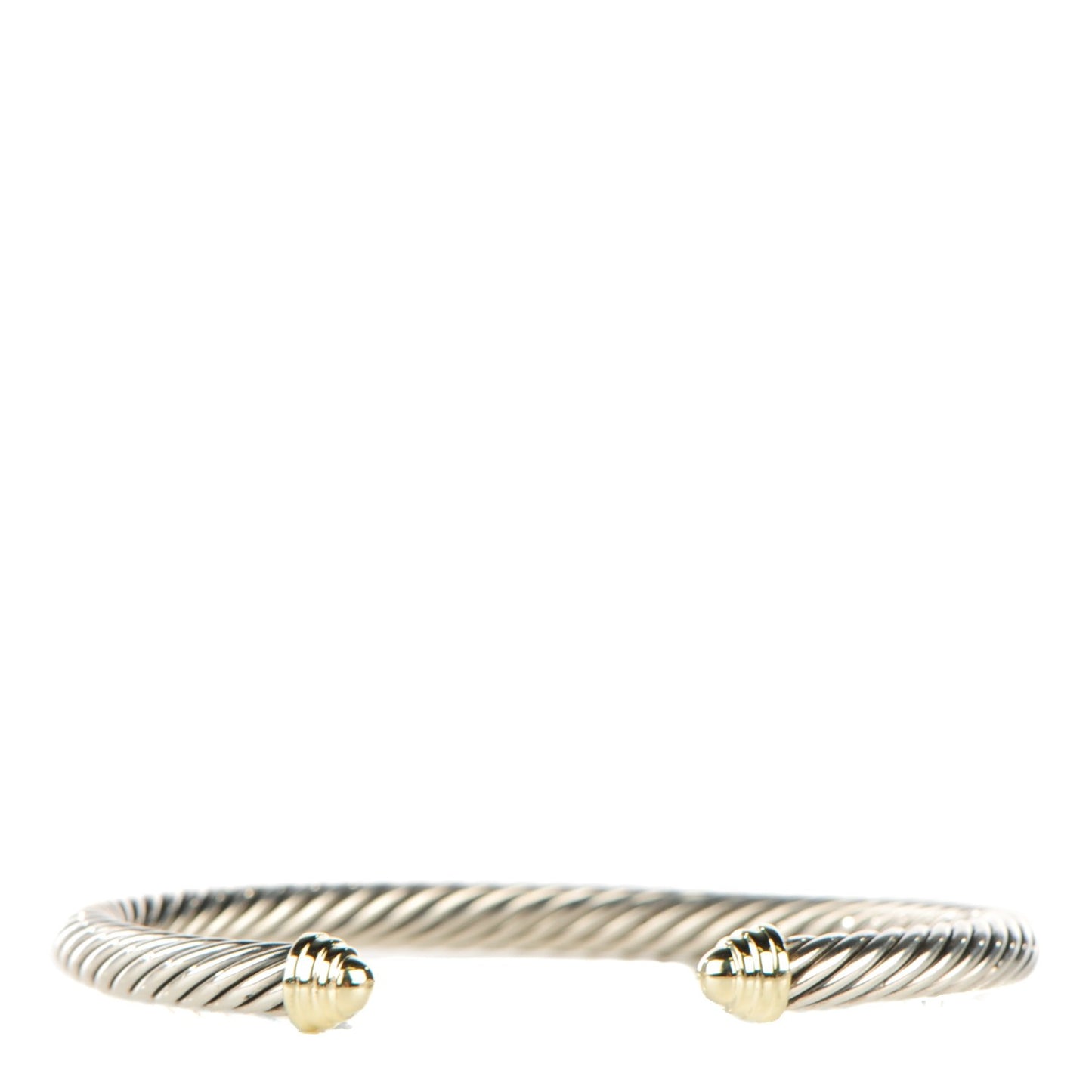 Sterling Silver 14K Yellow Gold 5mm Cable Classics Bracelet