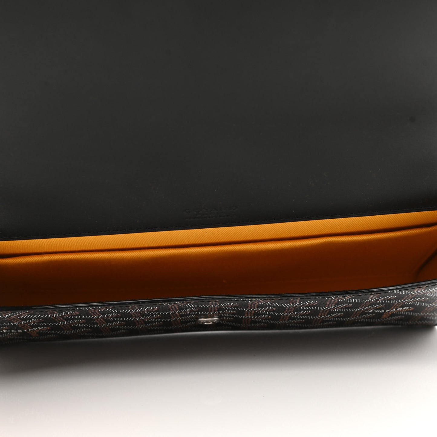 Goyardine Monte Carlo Bois Clutch With Strap Black