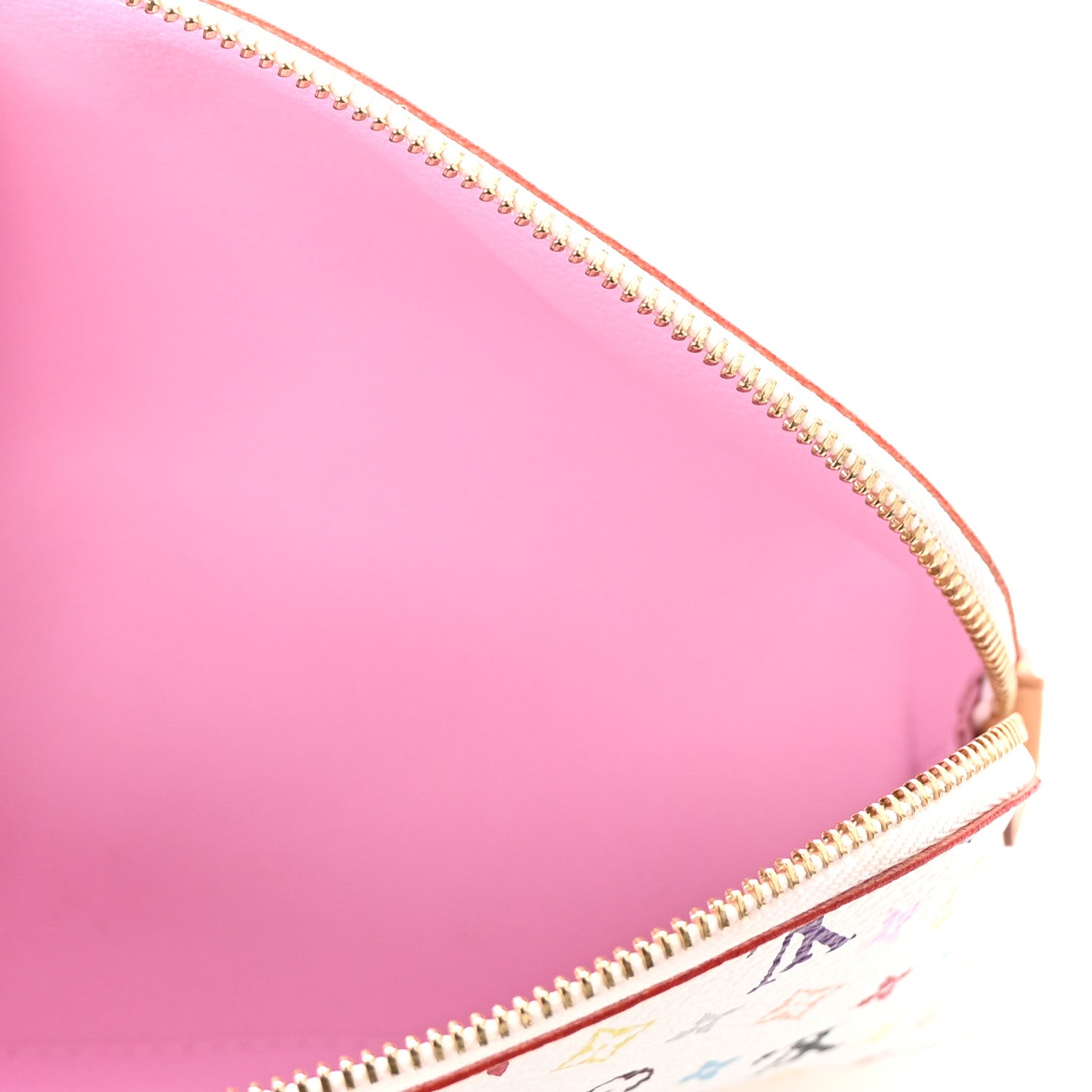 Louis Vuitton Monogram Multicolor Cosmetic Pouch White Litchi 5 of 6