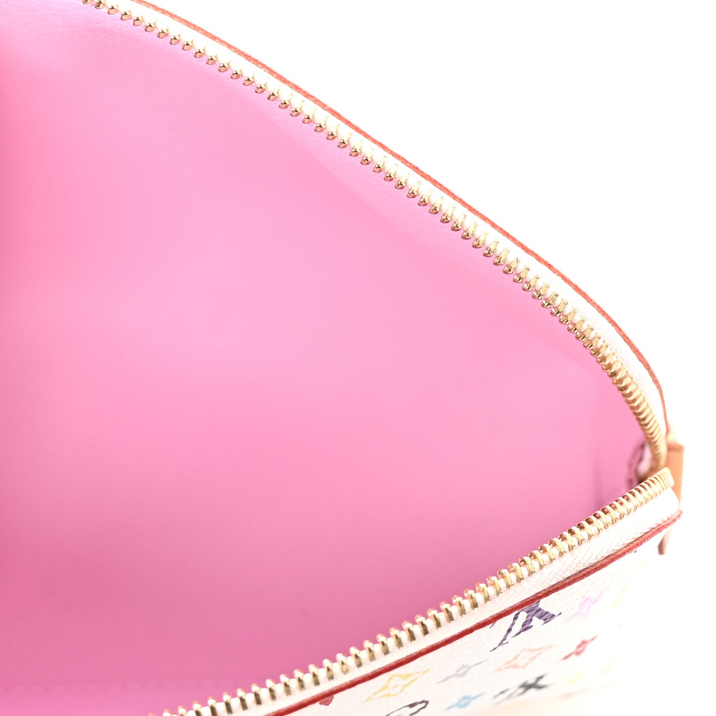 Monogram Multicolor Cosmetic Pouch White Litchi