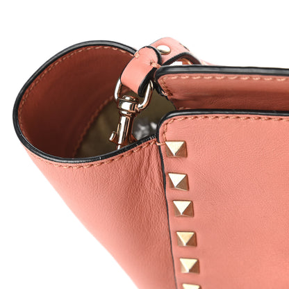 Valentino Garavani Vitello Rockstud Double Handle Tote Coral 10 of 15