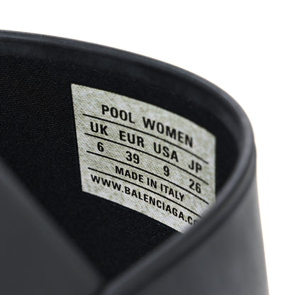 Balenciaga Rubber New York Womens Pool Slide Sandals 39 Black 8 of 10