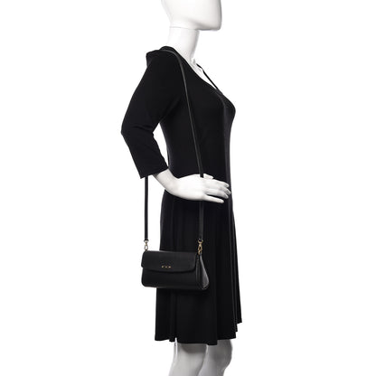 Fendi Vitello Elite Flap Crossbody Bag Black 2 of 11