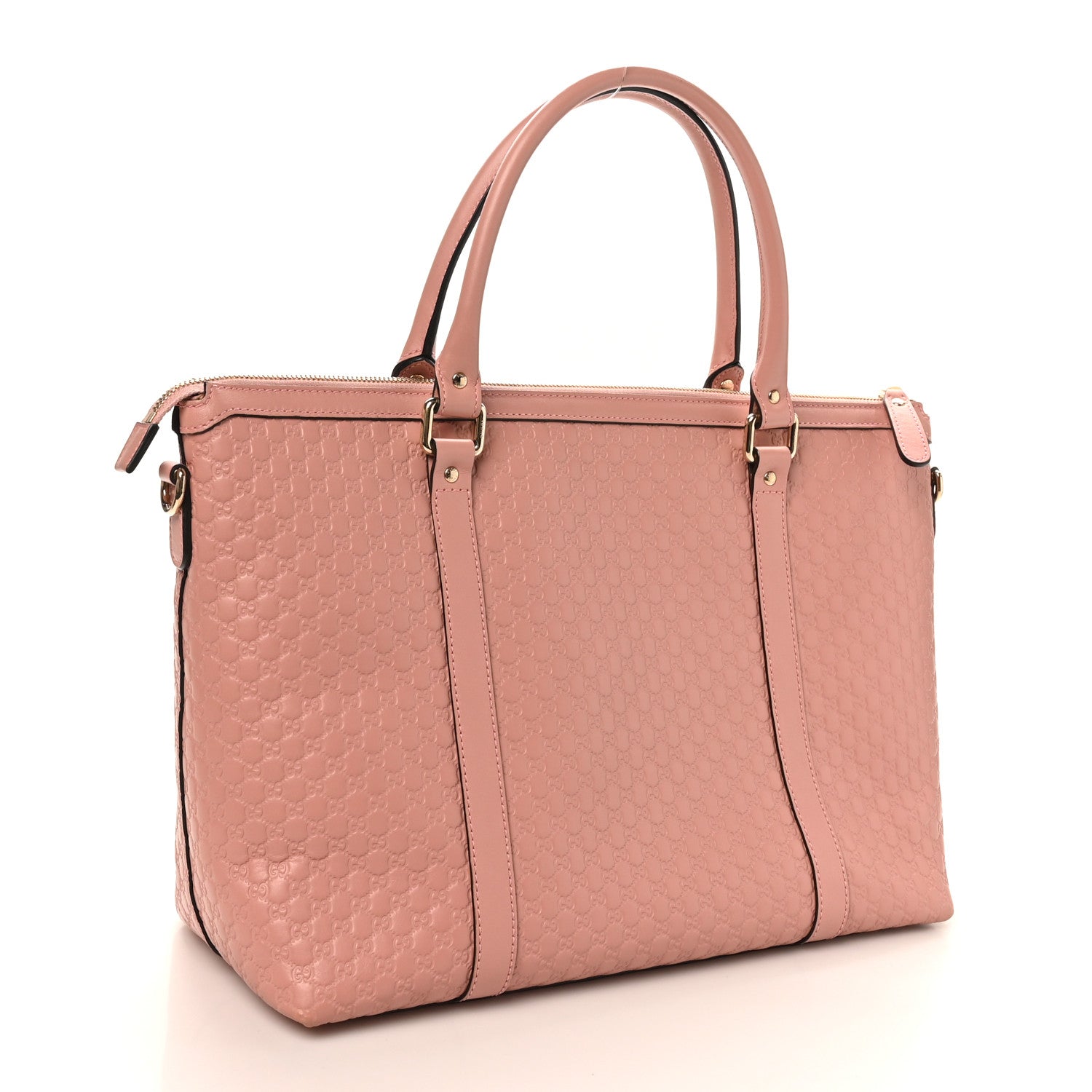 Gucci Soft Microguccissima Medium Zippered Satchel Soft Pink 3 of 10
