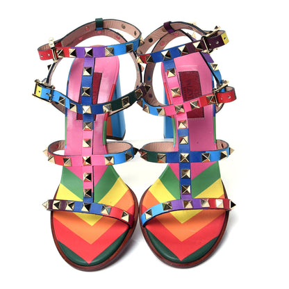 Valentino Garavani Calfskin 1973 Rockstud 90mm City Sandals 36 Multicolor 5 of 9