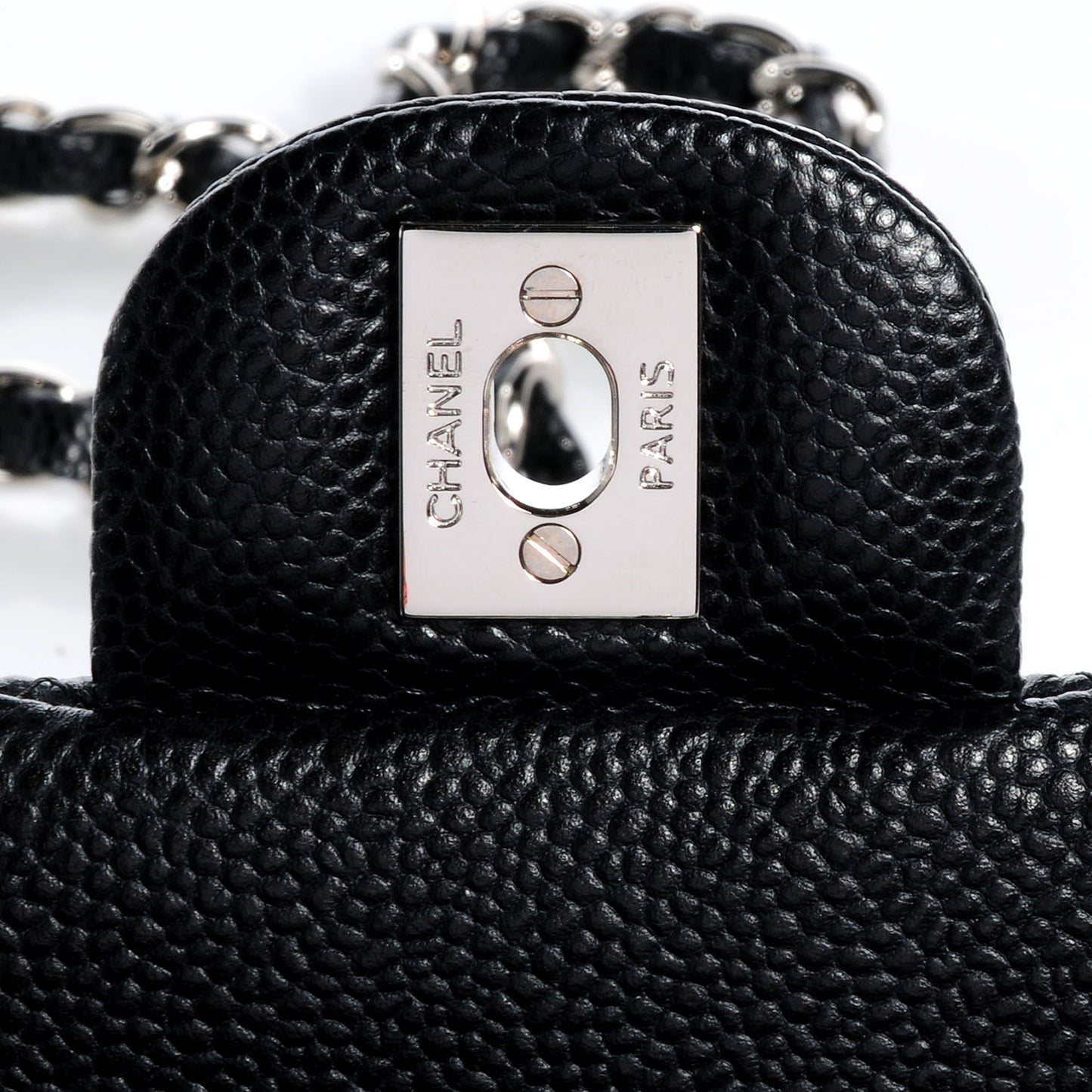 Caviar Quilted Mini Flap Bag Black