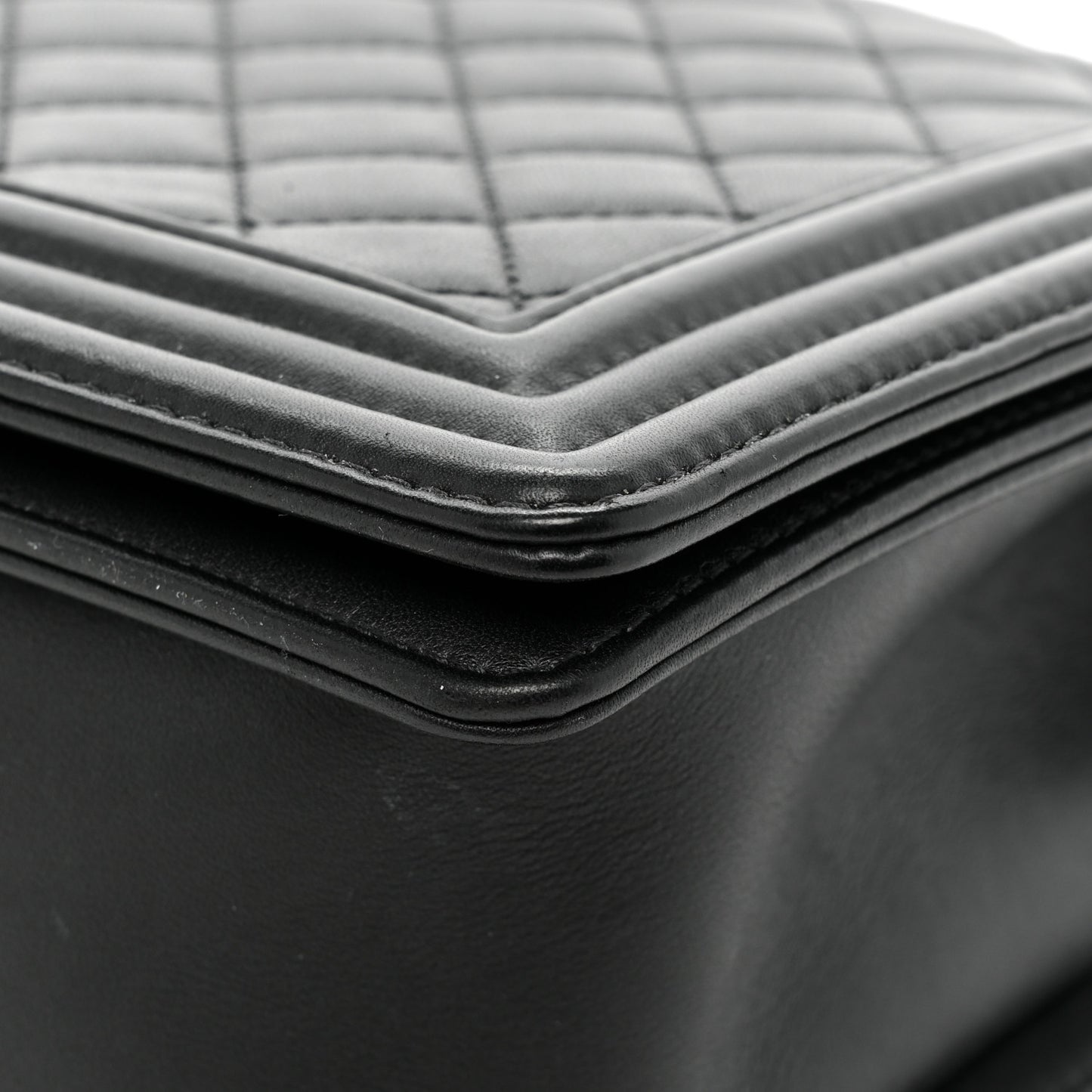 Calfskin Quilted New Medium Boy Flap Black