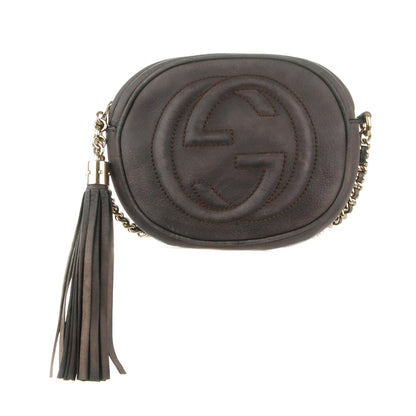 Gucci Vitello Range Mini Soho Chain Bag Grey Field 1 of 8