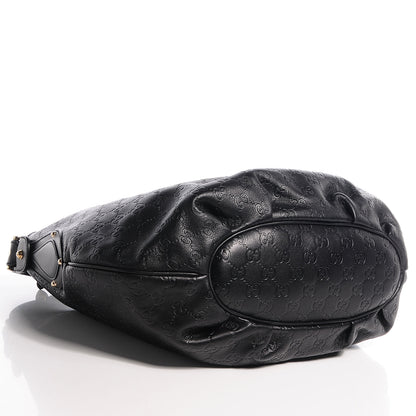 Gucci Guccissima Leather Pelham Medium Hobo Black 4 of 7