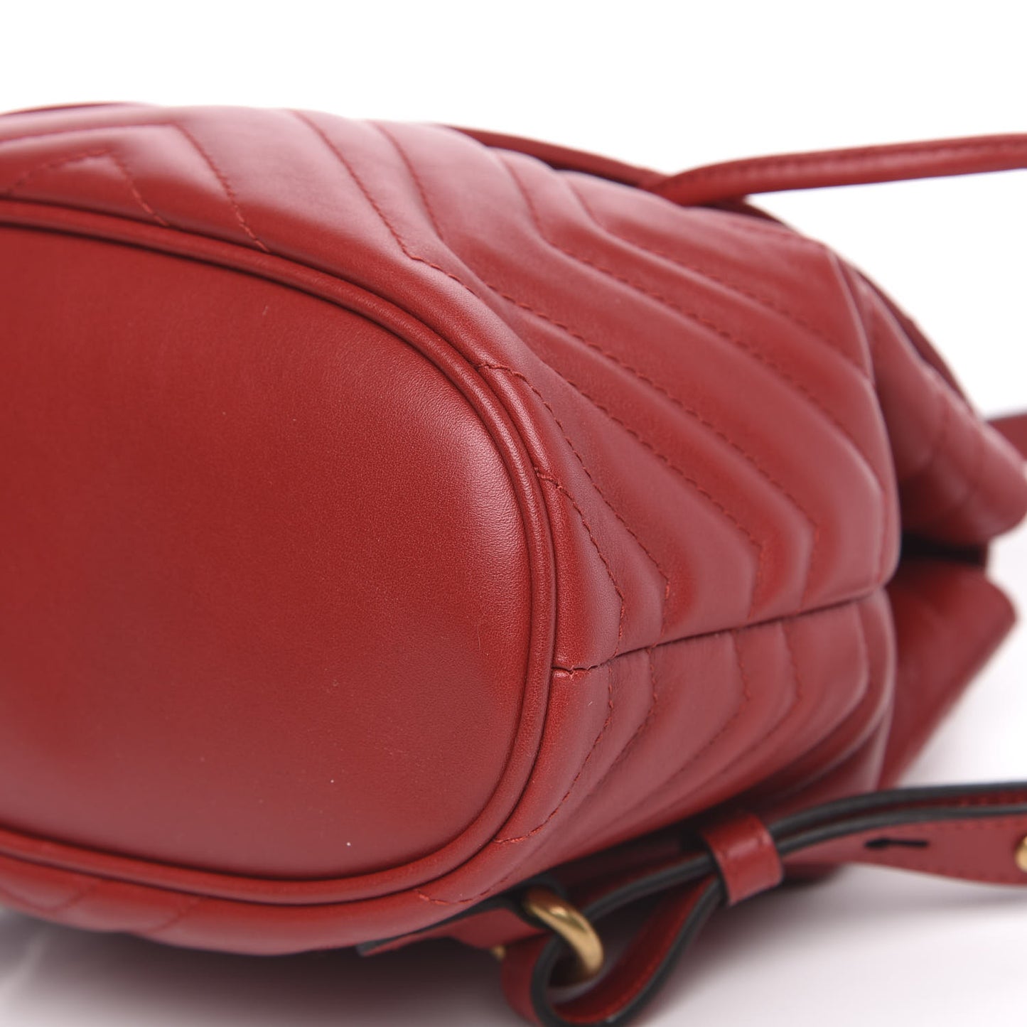 Calfskin Matelasse GG Marmont Flap Backpack Hibiscus Red