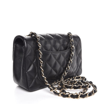 Chanel Lambskin Quilted Mini Rectangular Flap Black 3 of 7