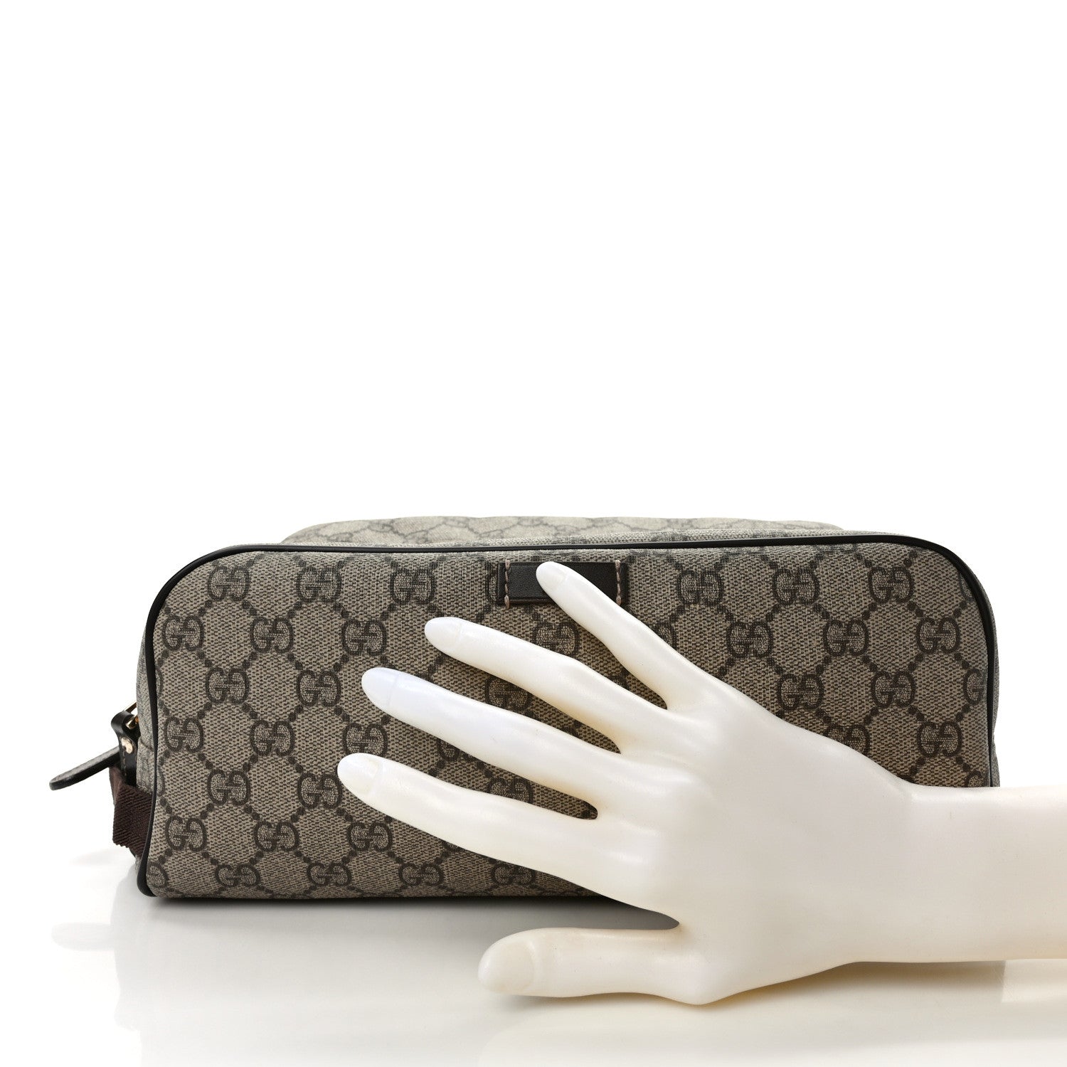 Gucci GG Supreme Monogram Toiletry Case Dark Brown 2 of 8