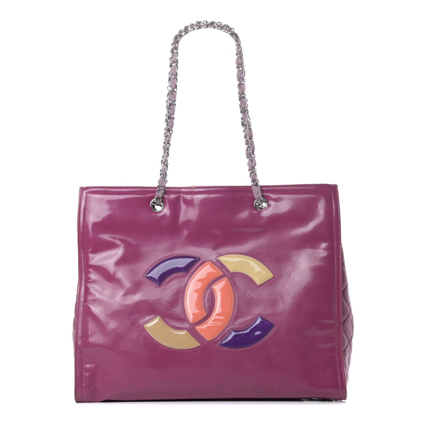Chanel Vinyl Lipstick Tote Purple 1 of 20