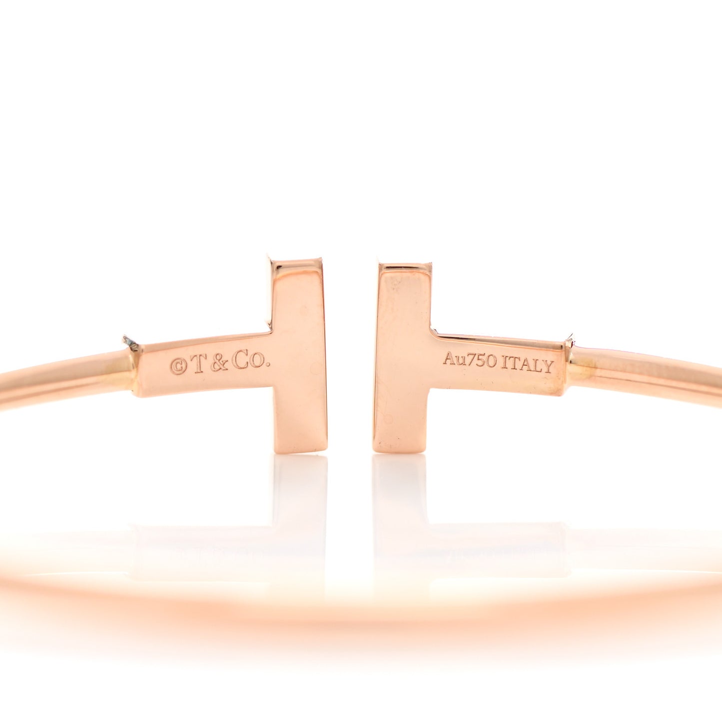 18K Rose Gold Diamond Mother of Pearl T Wire Bracelet