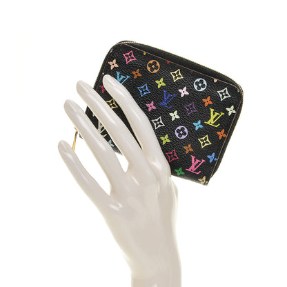 Louis Vuitton Monogram Multicolor Zippy Coin Purse Black Grenade 2 of 7