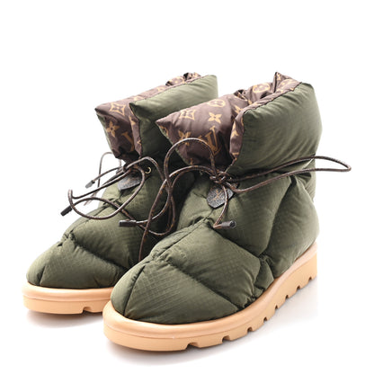 Louis Vuitton Nylon Monogram Pillow Comfort Ankle Boot 37 Khaki 4 of 8