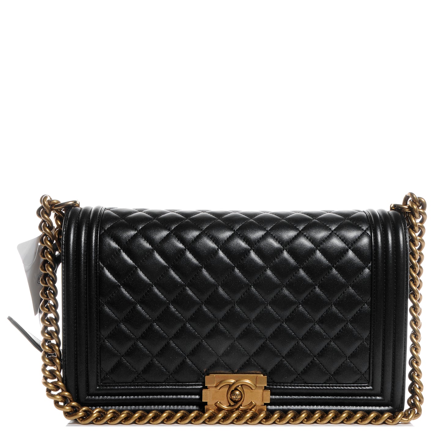 Lambskin New Medium Boy Flap Bag Black