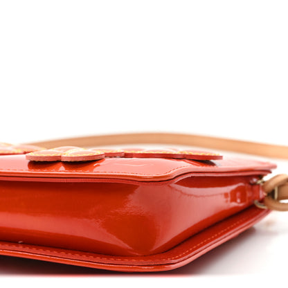 Louis Vuitton Vernis Lexington Fleurs Pochette Orange 8 of 9