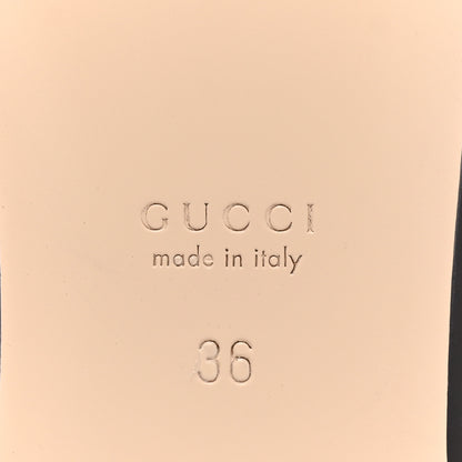 Gucci GG Supreme Monogram Flora Womens Princetown Slippers 36 Beige Ebony Multicolor Rosso 6 of 14