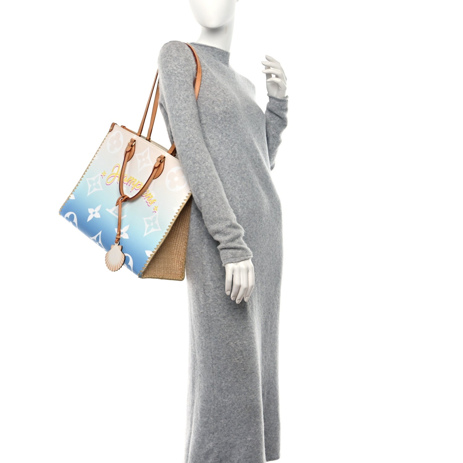 Louis Vuitton Monogram Giant Raffia Hamptons By The Pool Onthego GM Blue 2 of 14