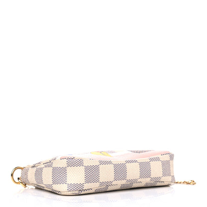 Louis Vuitton Damier Azur 2018 Christmas Animation Mini Pochette Accessories 3 of 4
