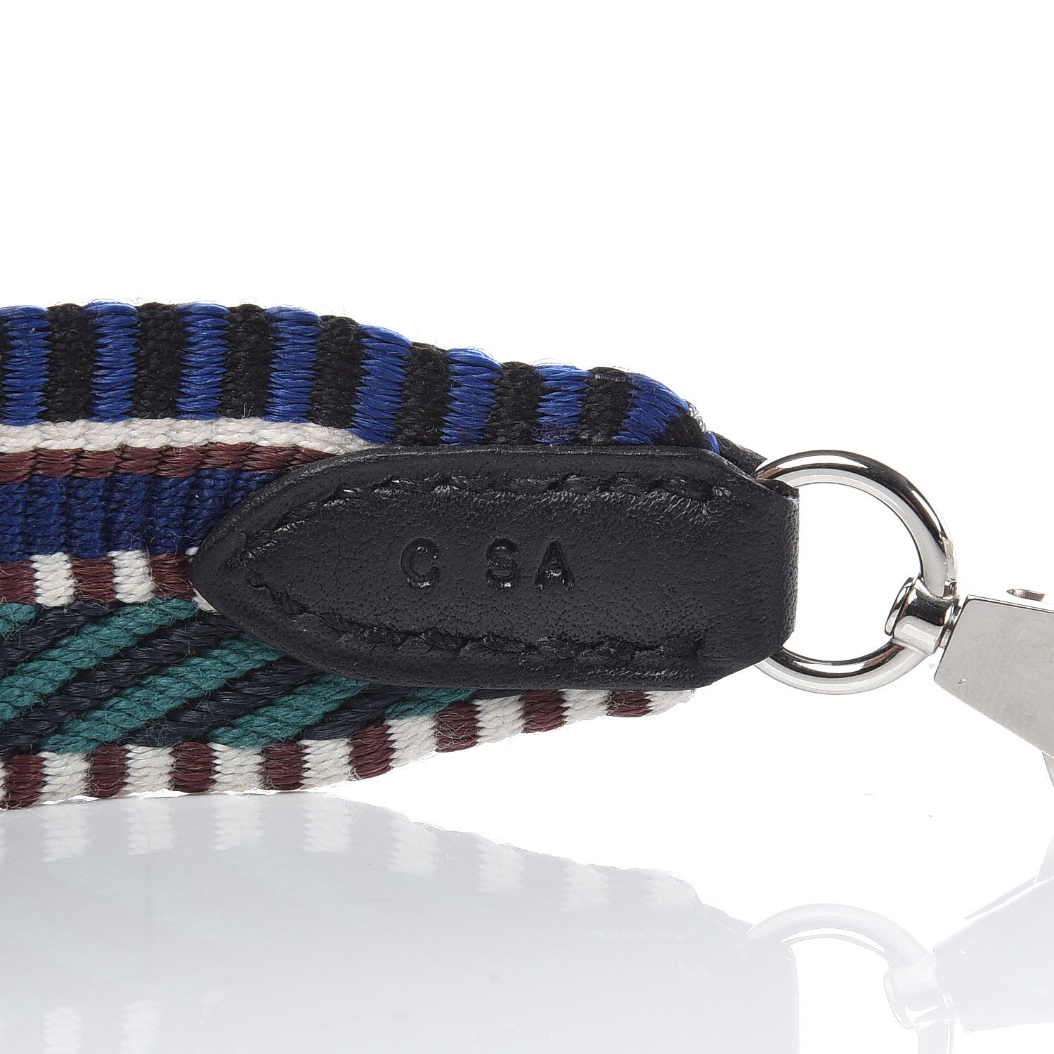 Hermes Toile Swift 25mm Sangle Cavale Shoulder Strap Malachite Bleu Electrique Black 4 of 6